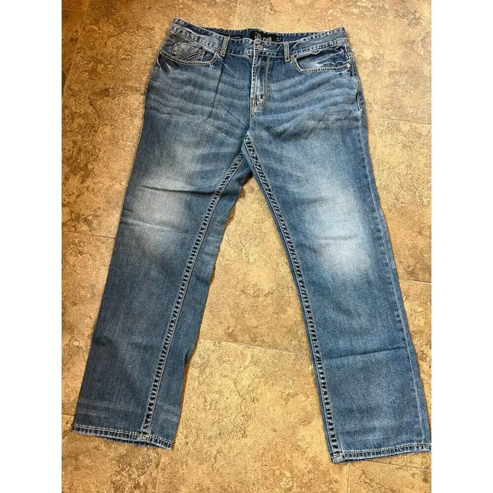 Seeded & Sewn Jordan Reg Straight Cotton Jeans  Men's size 38Wx  34L